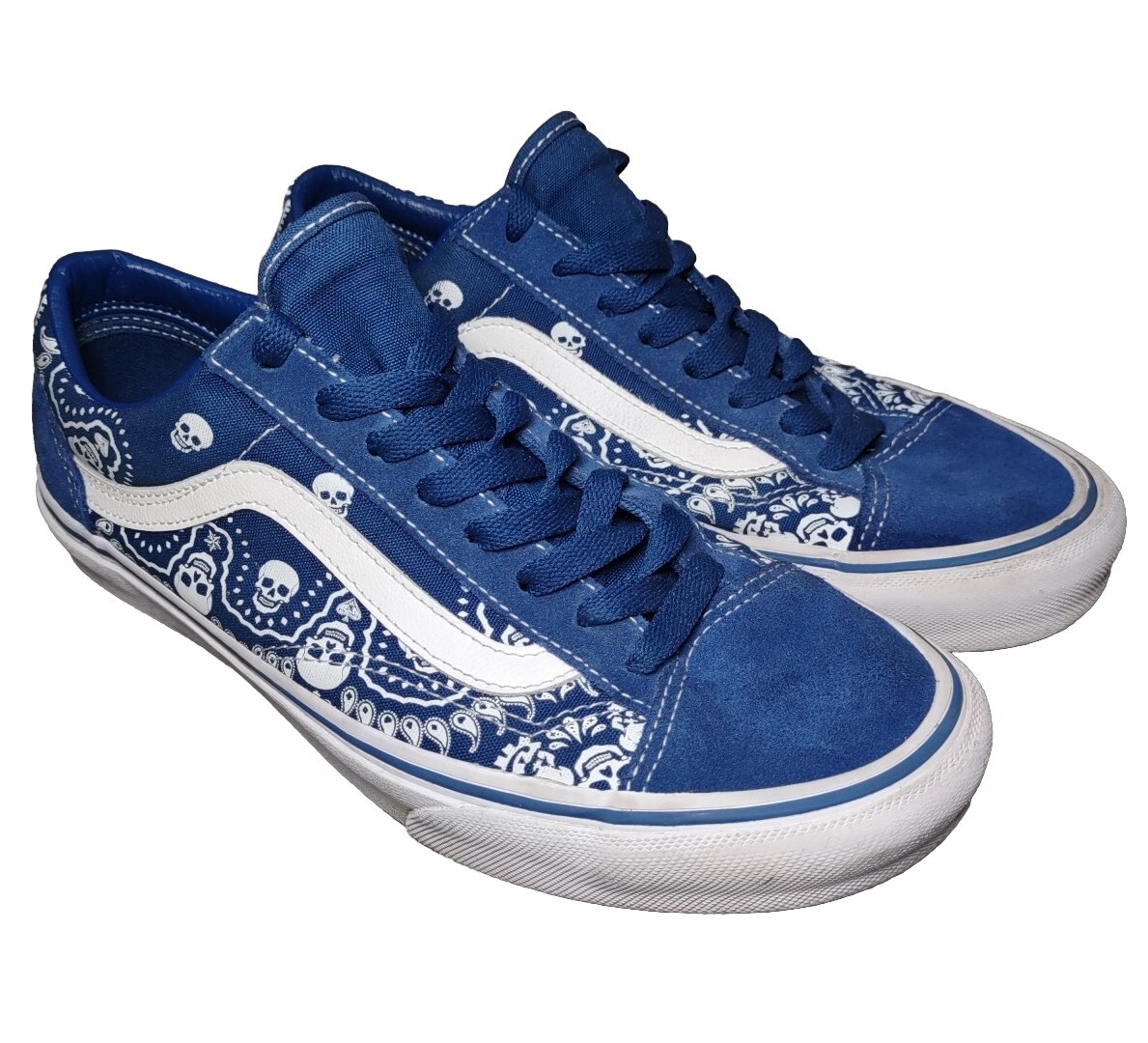 Vans Style 36 Bandana Unisex Blue Skull Skate Shoes 507698 Mens 8