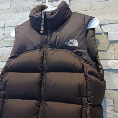 North Face Womens Brown Nuptse Vest XS Puffer Bubble 96 Retro