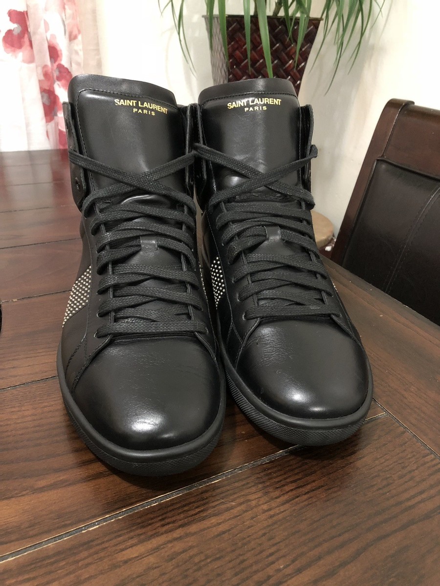 Ysl Saint Laurent Paris 14Aw High- Sneakers 322083 Aq200 1089 Size
