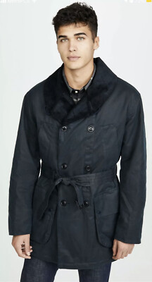 Barbour x Engineered Garments Mackinaw Waxed Cotton Jacket Navy