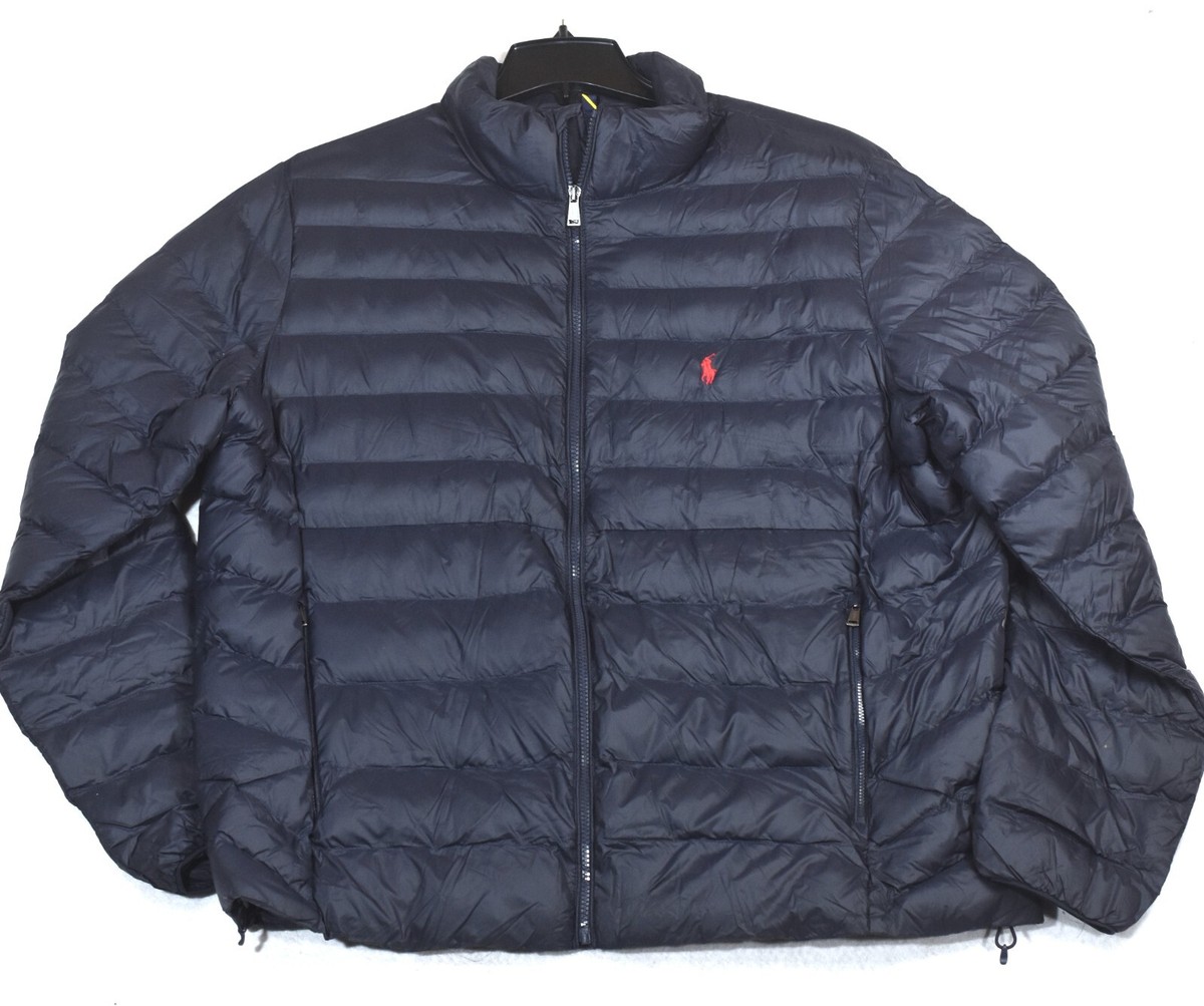 Polo Ralph Lauren Puffer Performance Jacket Coat Navy 3XLT 3X Tall