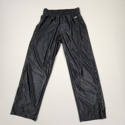 Eastbay Silky Dazzle Tear Away Pants Men XLarge Black Snap Nylon