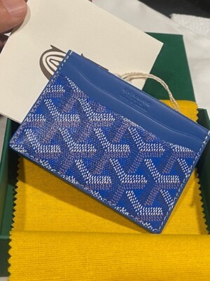 Goyard Saint Sulpice Sky Blue Card Holder Authentic | eBay