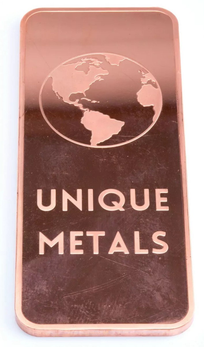 1 (One) Pound .999 Copper Bullion Bar By Unique Metals | eBay
