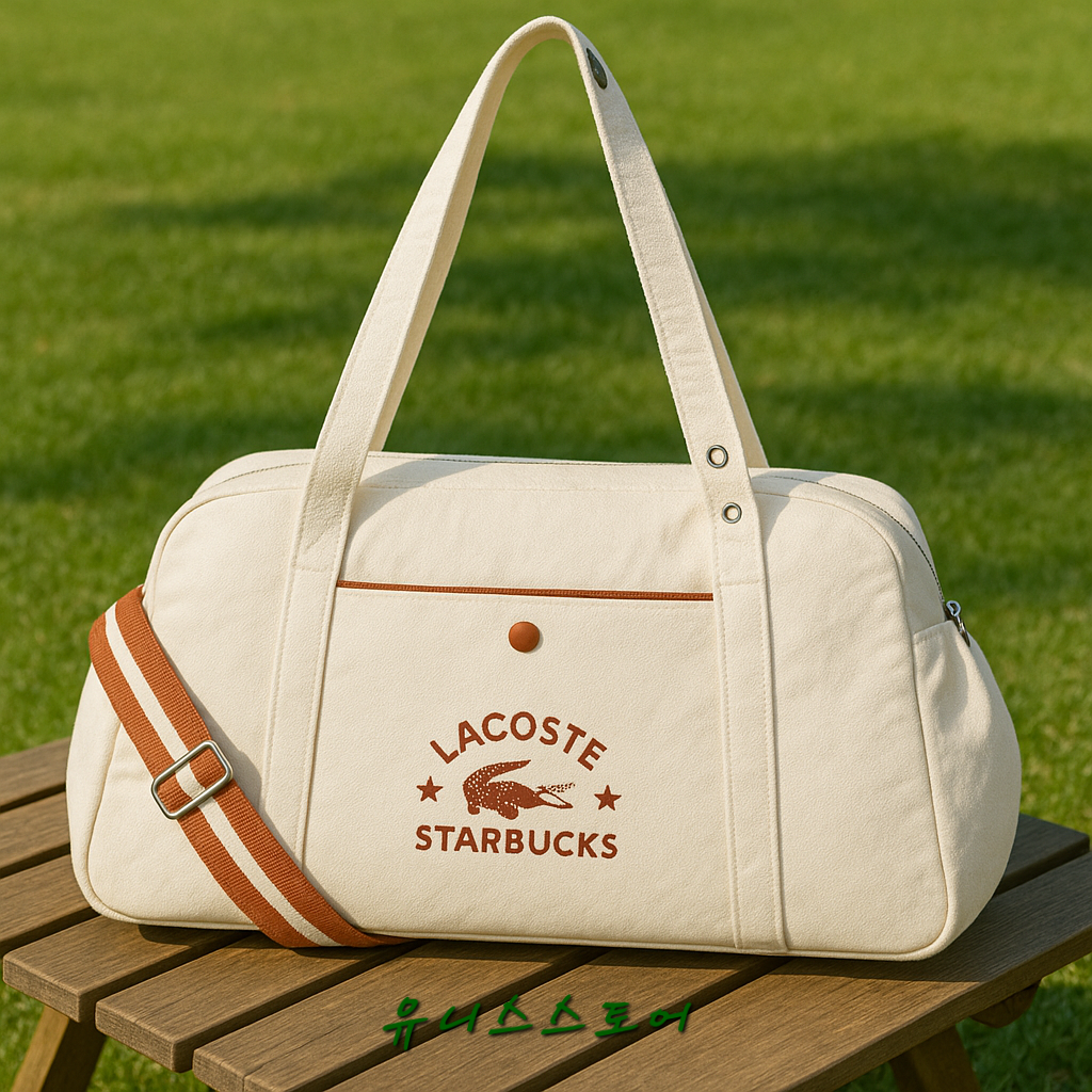 Lacoste x STARBUCKS Korea 2025 Multiple Bag Green Ivory Limited