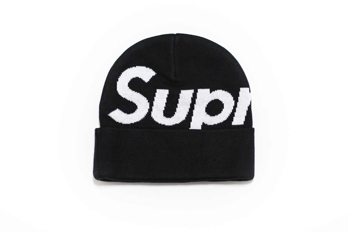 Supreme Big Logo Beanie Black FW23 NYC | eBay