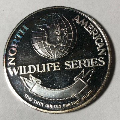 North American Wildlife Series Atlantic Salmon 2 oz Silver Proof