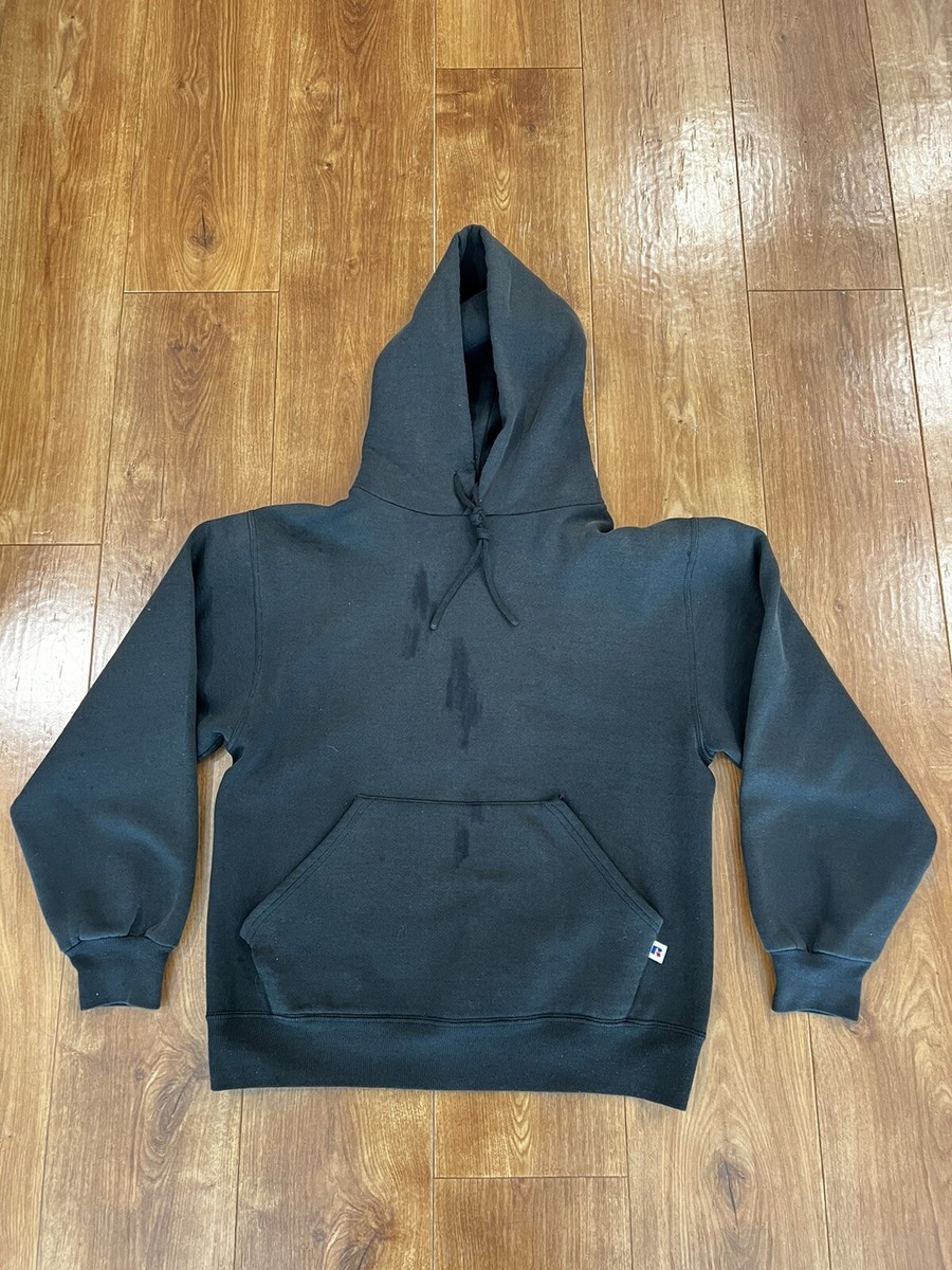 Vintage 90s Russell Athletic Hoodie Black Pullover Sweatshirt