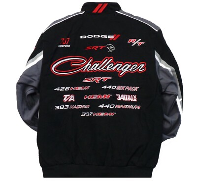 Authentic Dodge Challenger Racing Embroidered Cotton Jacket JH
