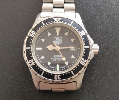 TAG Heuer 2000 Professional 973.015 Quartz Date Black Dial Women's