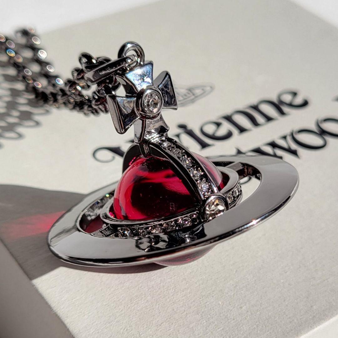 Vivienne Westwood Small Orb Necklace Pendant Purplish red x