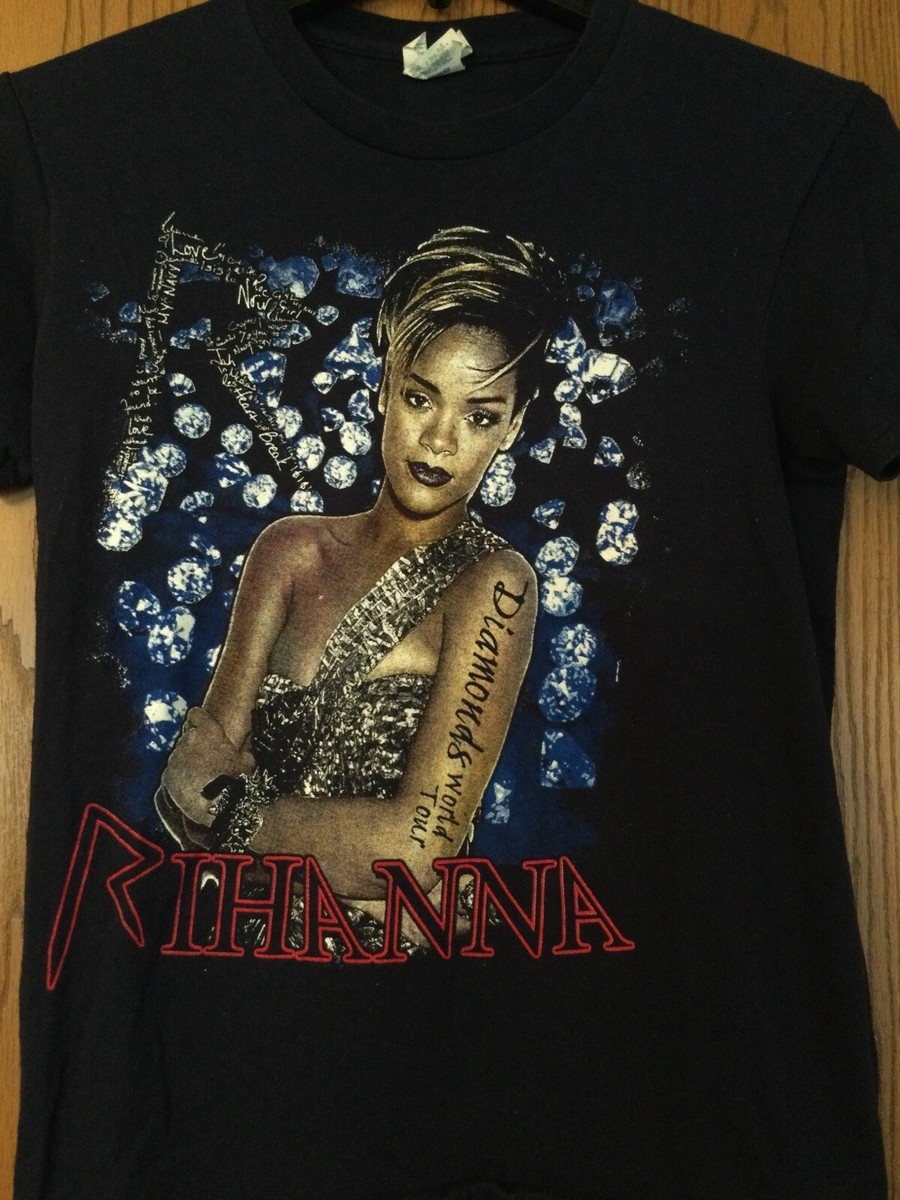 Rihanna - “Diamonds” World Tour 2013 With A$AP Rocky - Blue Shirt