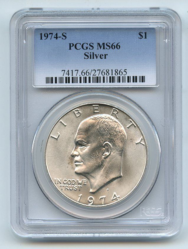 1974 S $1 Silver Ike Eisenhower Dollar PCGS MS66 | eBay