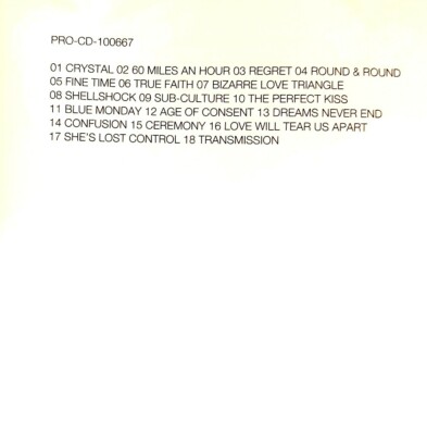 非売品 激レア New Order 20 Years of New Order 非売品 激レア New