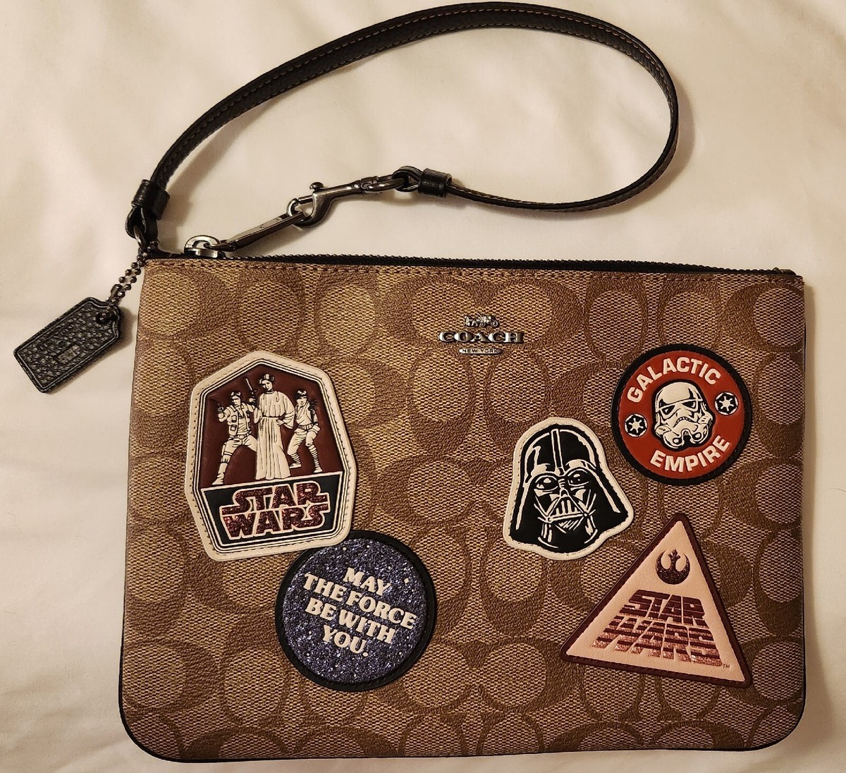 Rare & New W Tag! Coach STAR WARS Pouch In Signature Canvas With