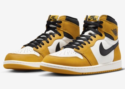 Nike Air Jordan 1 Retro High OG Yellow Ochre DZ5485-701 Mens GS