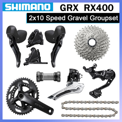 New Shimano GRX RX400 2x10-speed Gravel Road Disc Brake Groupset