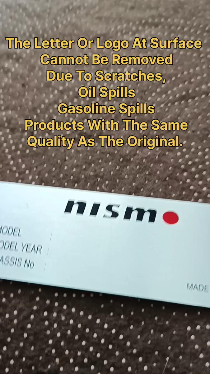 NISMO serial number tag NISSAN fairlady 350Z 370Z Ariya GTR