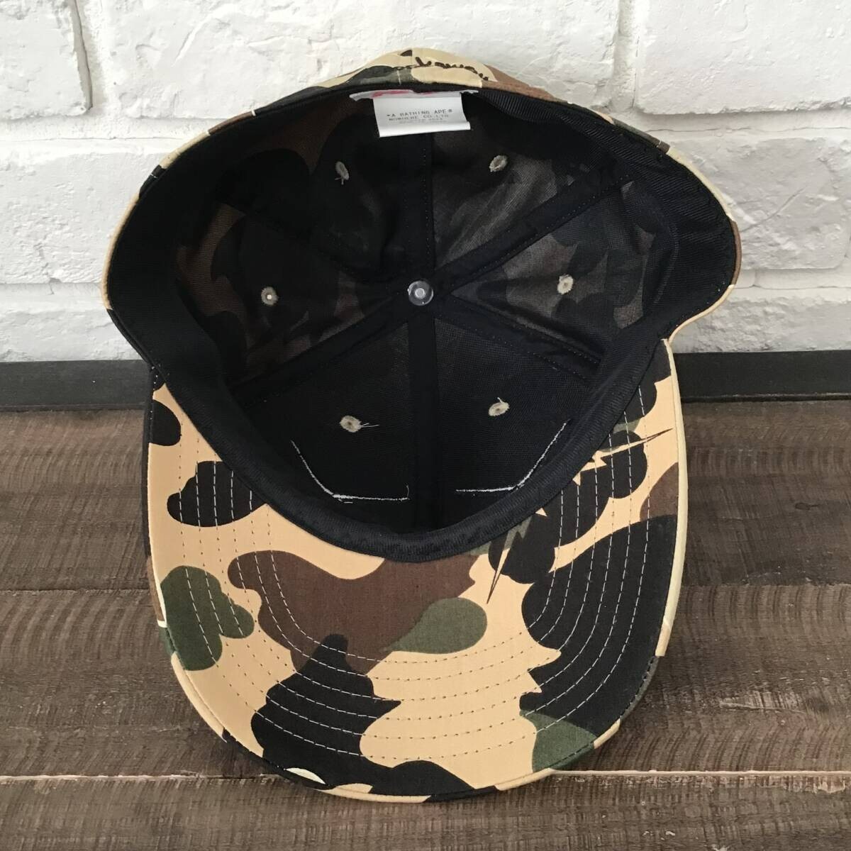 BAPE × KAWS BENDY 1st Camo Yellow Hat Cap APEE ladies A Bathing