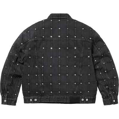 Supreme Studded Seam Denim Trucker Jacket Black | eBay