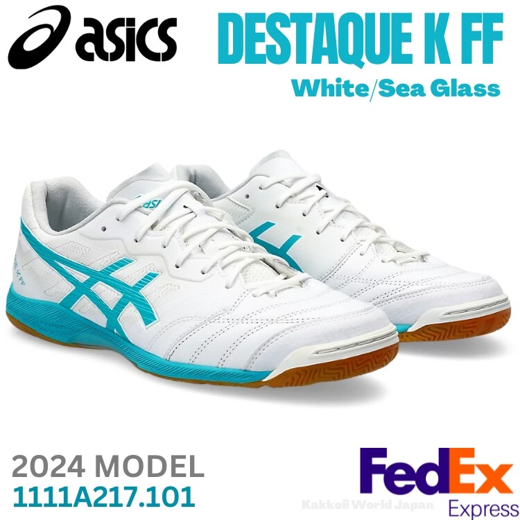 ASICS Men's Futsal Shoes DESTAQUE K FF White/Sea Glass 1111A217