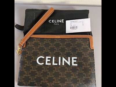 CELINE TRIOMPHE SMALL ZIP POUCH-NEW IN BOX WITH DUSTCOVER | eBay