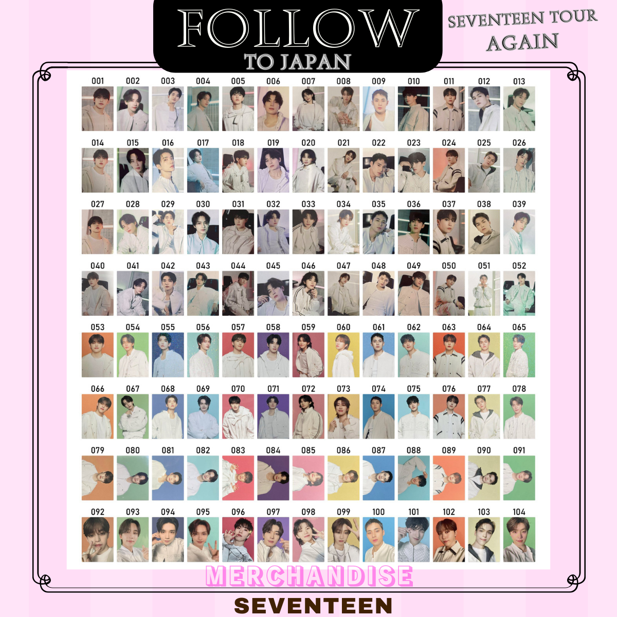 SEVENTEEN FOLLOW JAPAN TOUR AGAIN Photo card Official Merchandise
