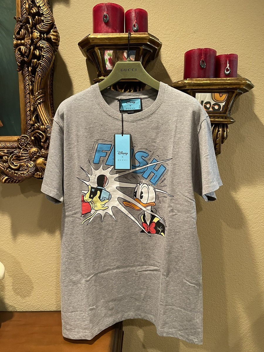 100% Authentic GUCCI Disney X Donald Duck Cotton Jersey T-Shirt