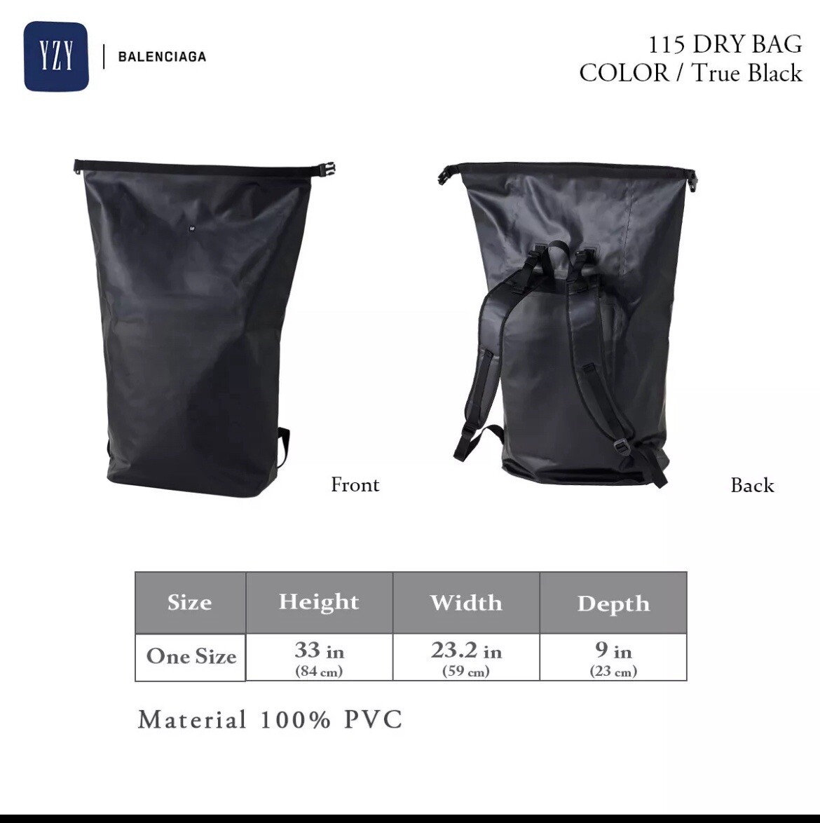 Yeezy Gap Engineered Dry Bag by Balenciaga New Sold Out | eBay