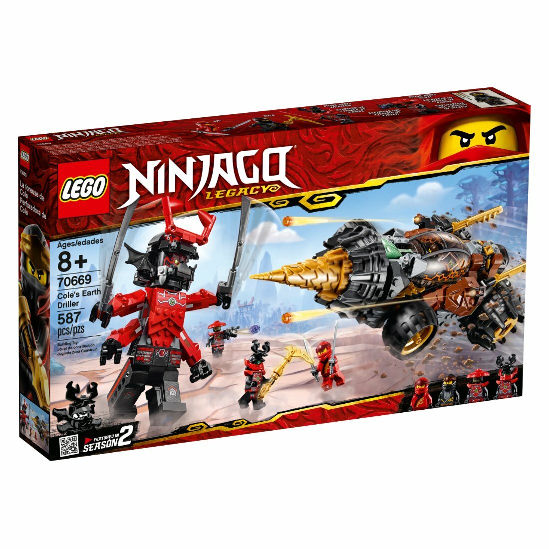 LEGO 70669 COLES EARTH DRILLER NINJAGO RETIRED SET ⚠️WEAR BOX
