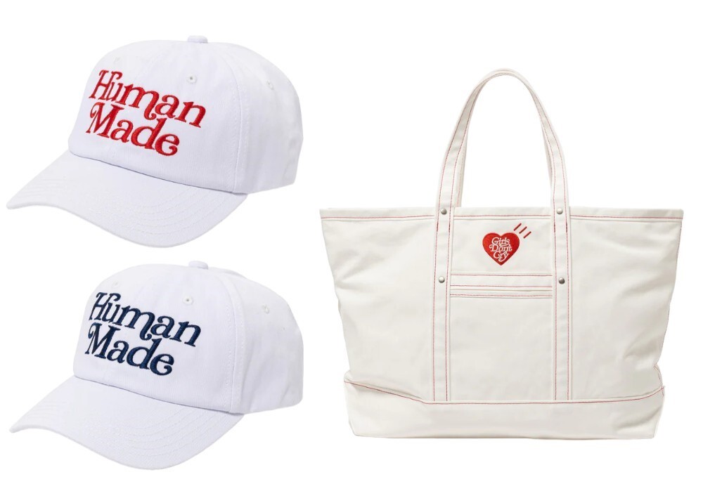 Human Made x Girls Don't Cry GDC 6PANEL CAP #2 / #4 / GDC TOTE BAG