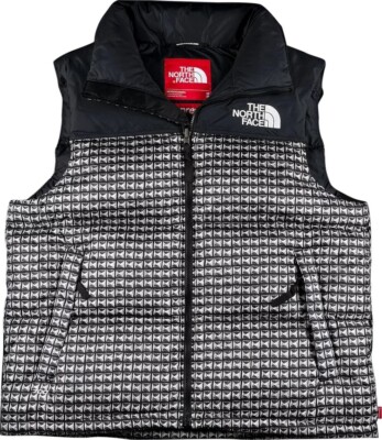 Supreme x The North Face Studded Nuptse Vest Size Medium Black | eBay