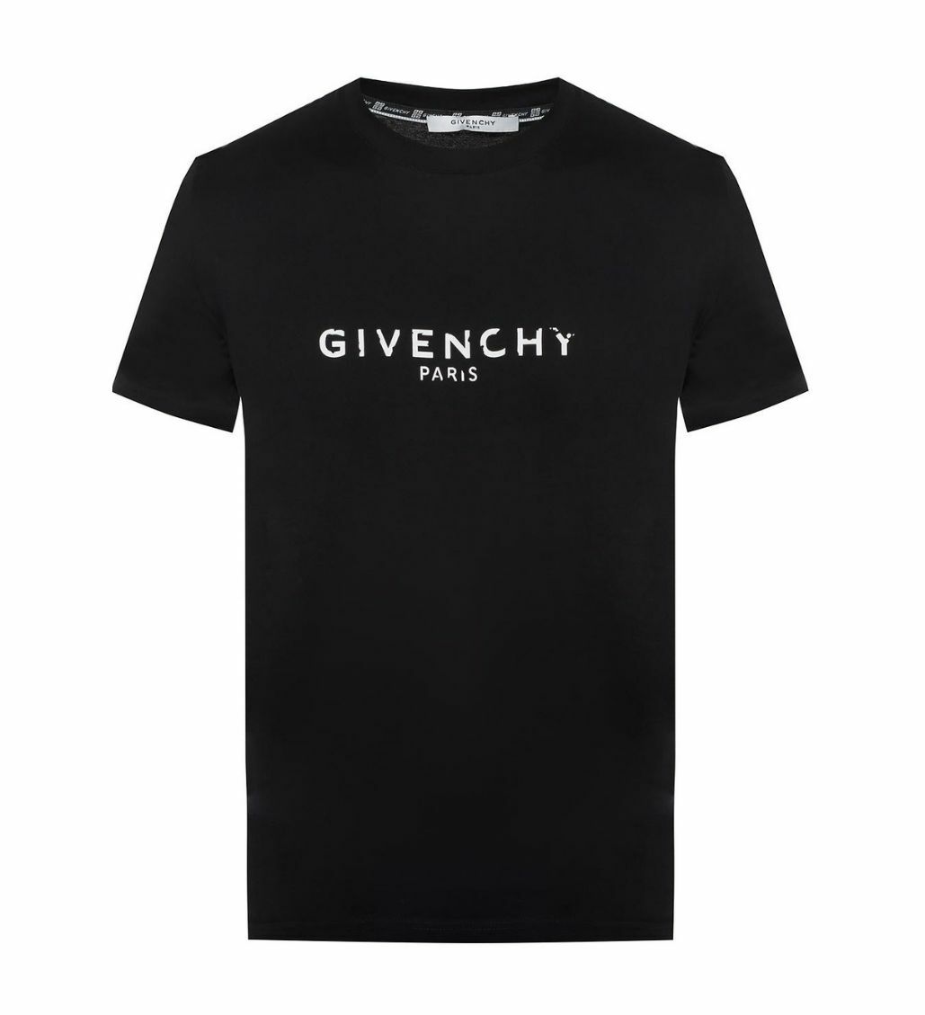 Givenchy Mens Vintage Logo Print Black T-shirt All Sizes | eBay