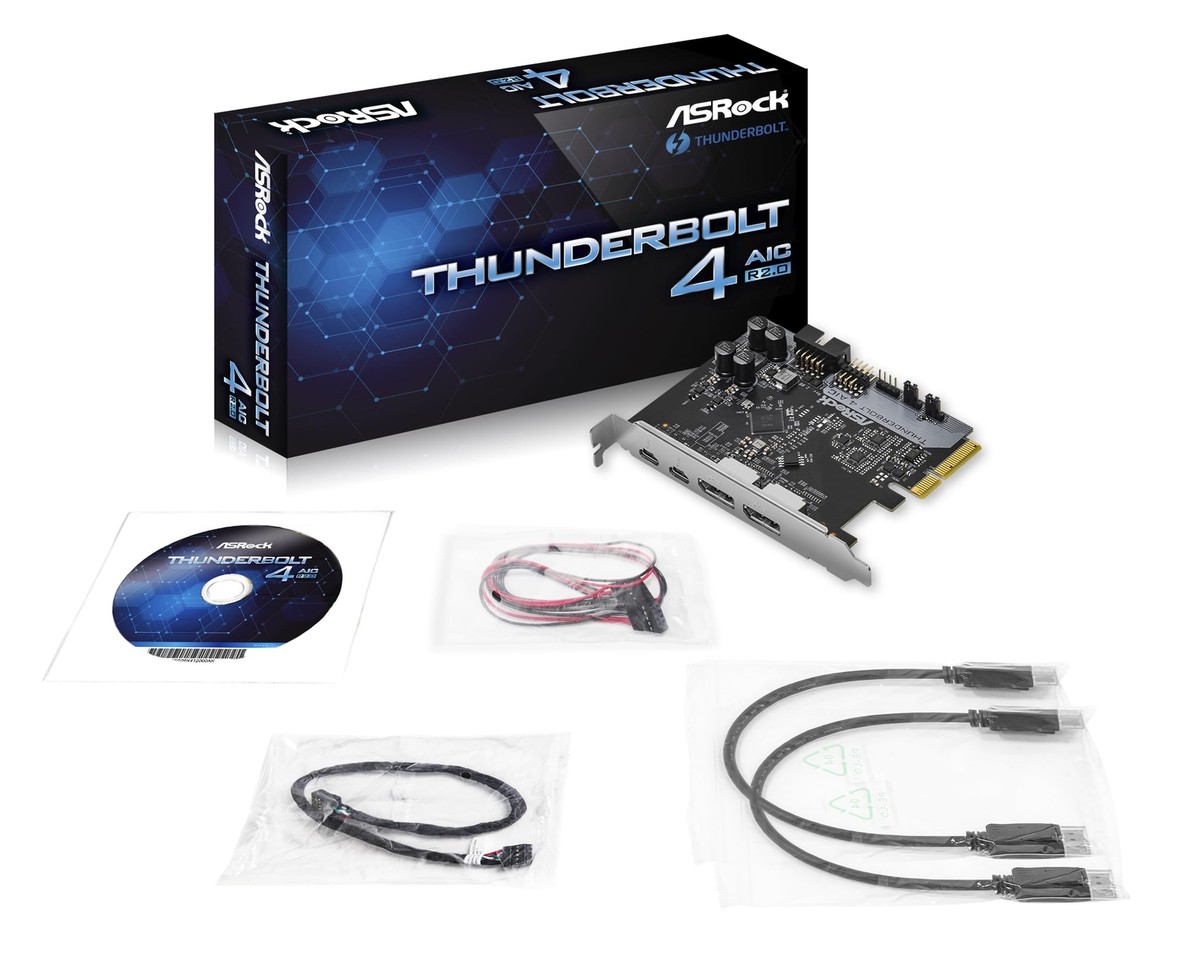 ASRock Thunderbolt 4 AIC R2.0 Expansion Card Intel JHL8540 40Gbps
