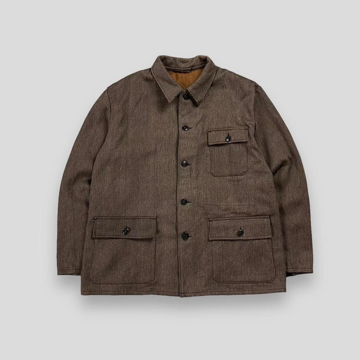 Vintage 40s/50s French Corduroy Hunting Jacket Grey Large | eBay UK