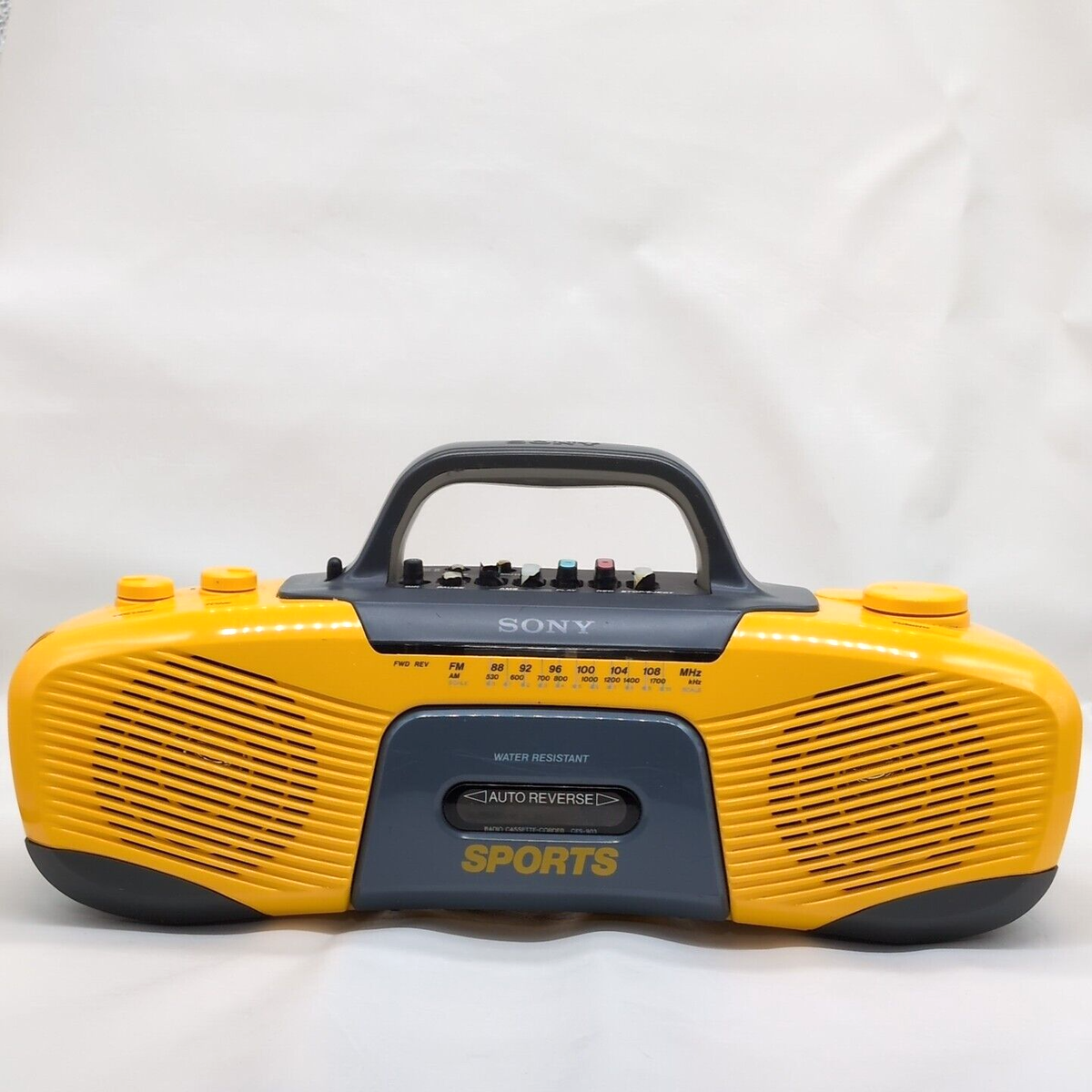 Sony Sports Boombox CFS-903 Yellow Water Resistant AM/FM FOR PARTS