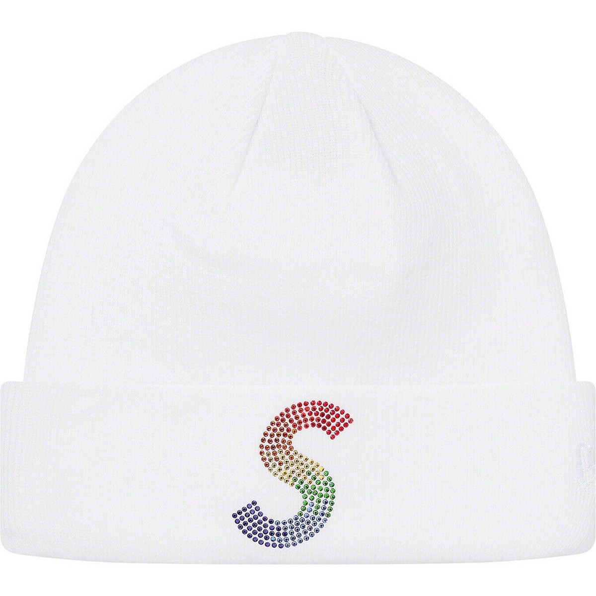 Supreme New Era Swarovski S Logo Beanie White One Size Fast