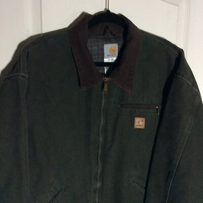 Vintage Carhartt J97 MOS Detroit Work Jacket Men's Size 3XL Green