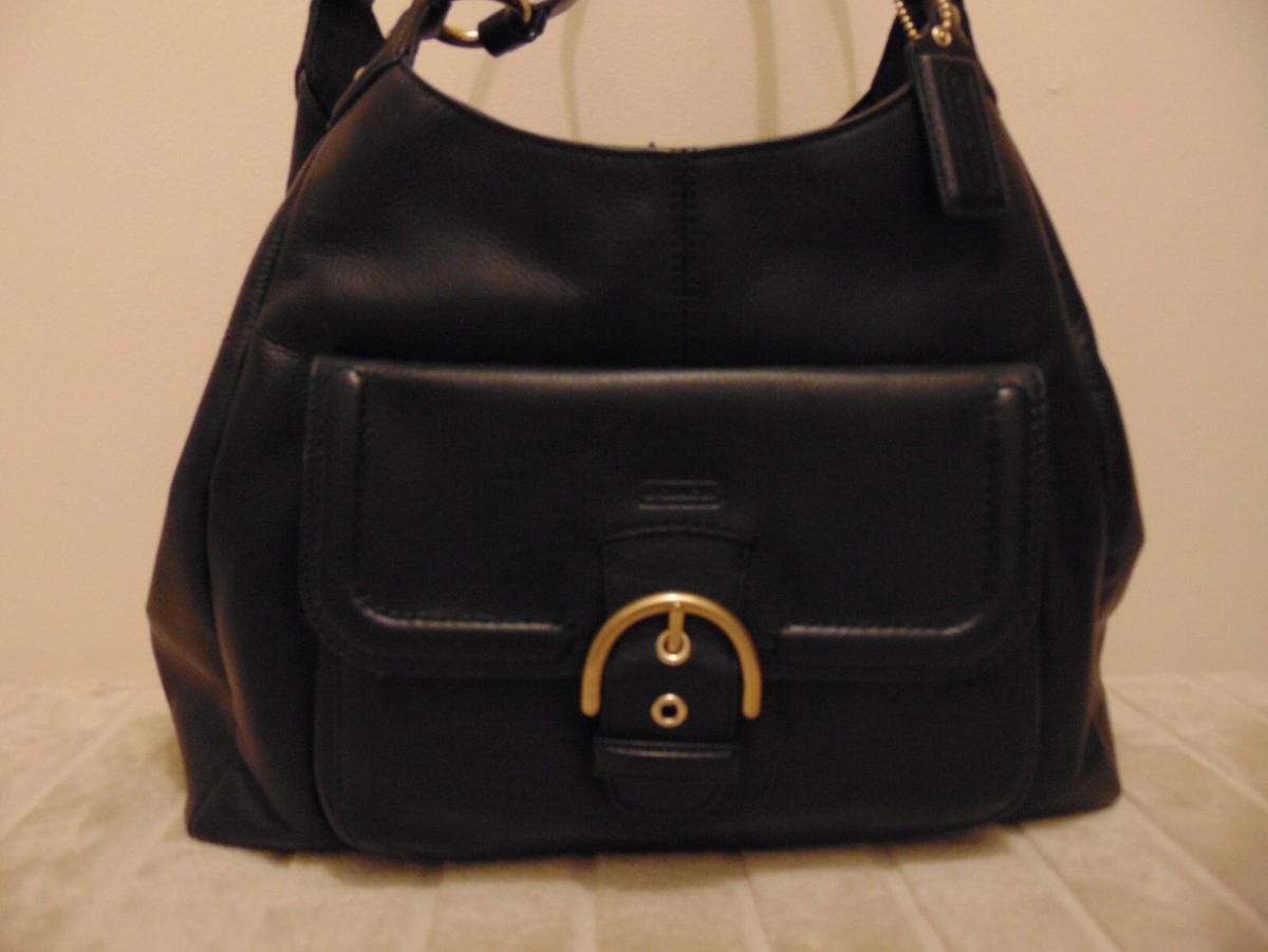 Coach Campbell Black leather hobo Shoulder bag | eBay