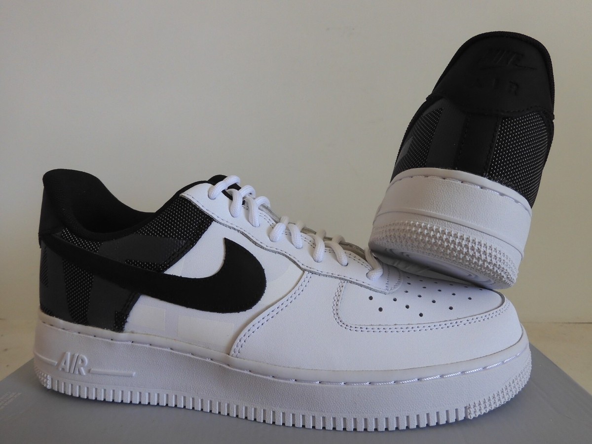 NIKE AIR FORCE 1 07 LV8 UTILITY JDI WHITE-BLACK-WHITE SZ 9 [AV8363
