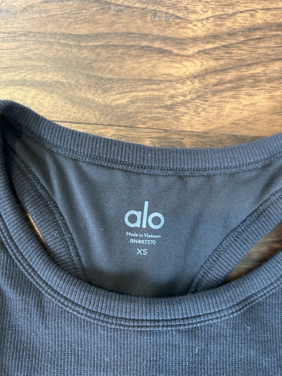 Alo Yoga Ribbed Aspire Full Length Tank Black Size XS | eBay