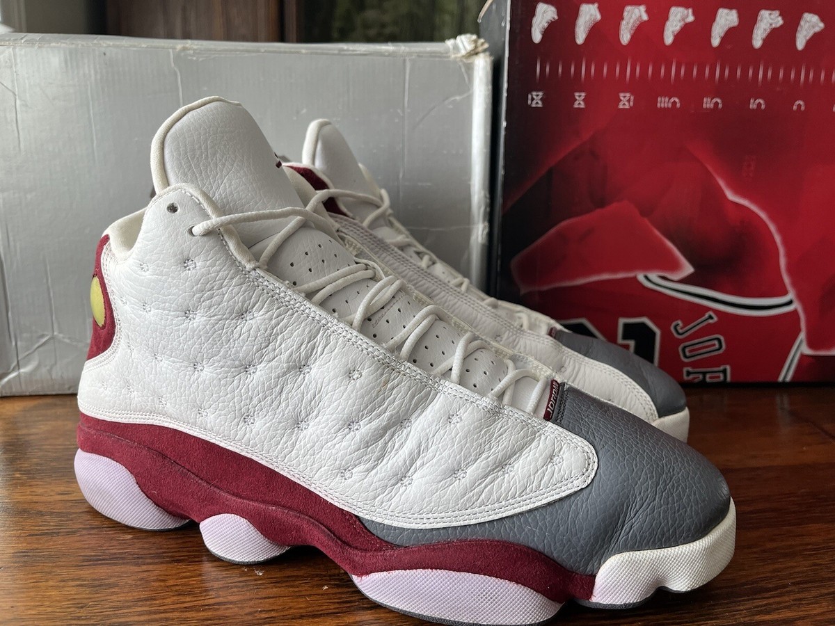 Nike Air Jordan Retro XIII 13 “Grey Toe” Men Size 12 White Red