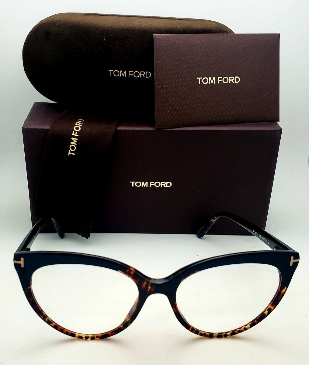 New Tom Ford Reading Glasses TF 5674-B 005 54-17 Leopard CatEye