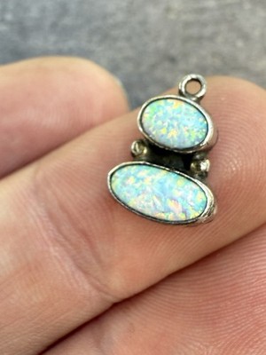 RICHARD BEGAY Navajo Sterling Silver White Opal Pendant Native