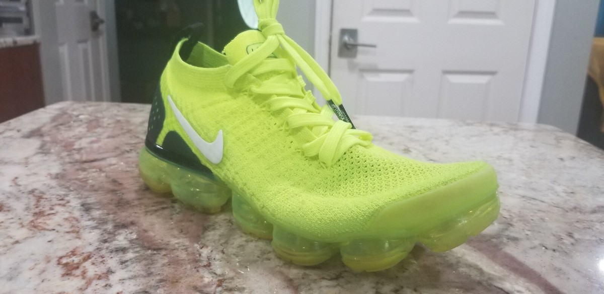Nike Air Vapormax Flyknit 2 Neon Volt Green Yellow Black sz 7 1