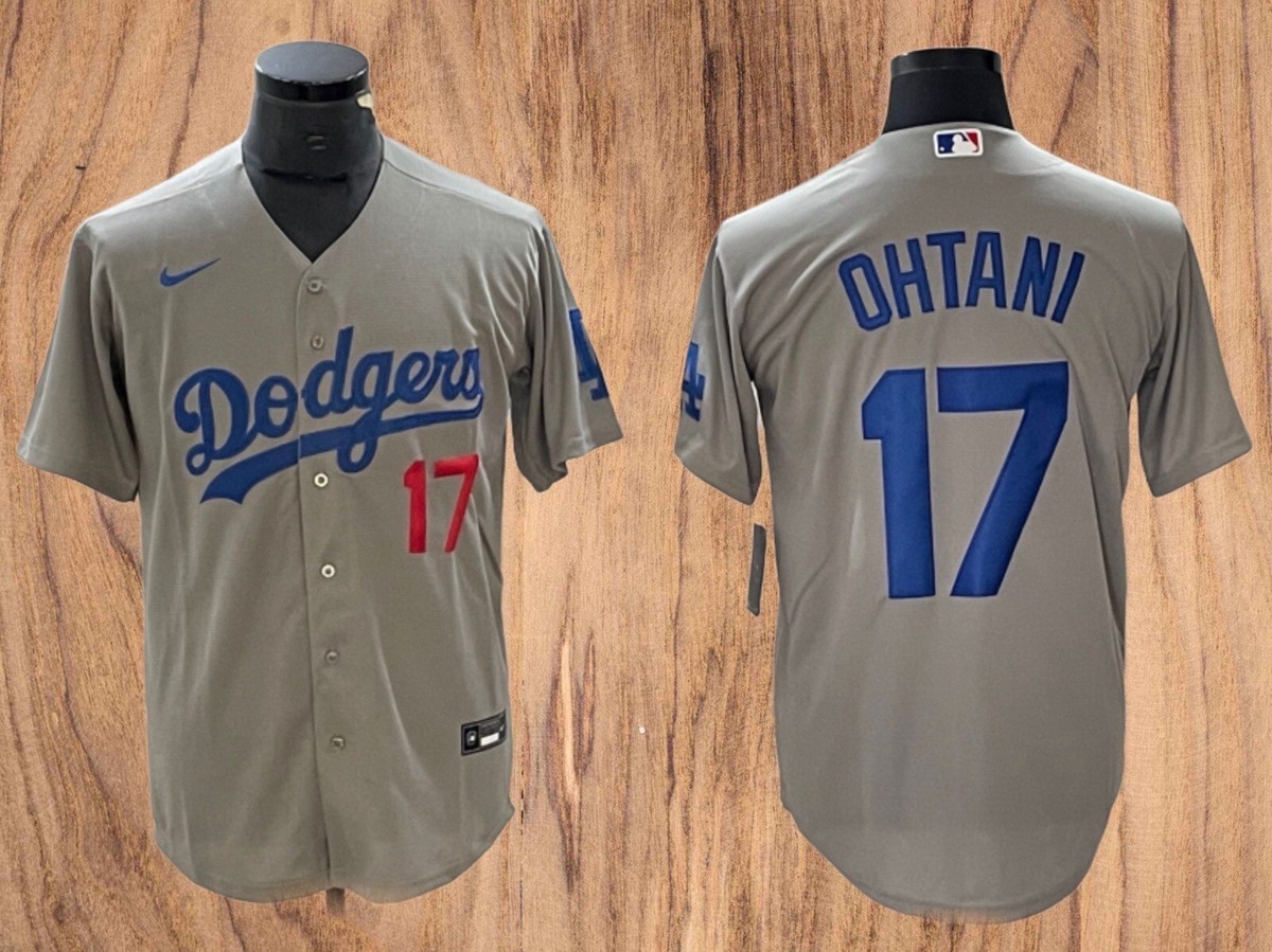 Customized Stitched Gray Shohei Ohtani L.A Dodgers Jersey #17 | eBay