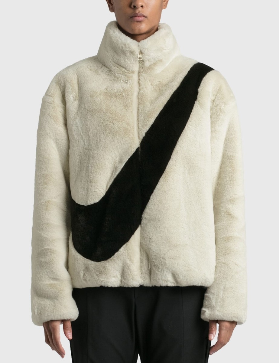 Nike faux fur jacket | White | small BNWOT | eBay