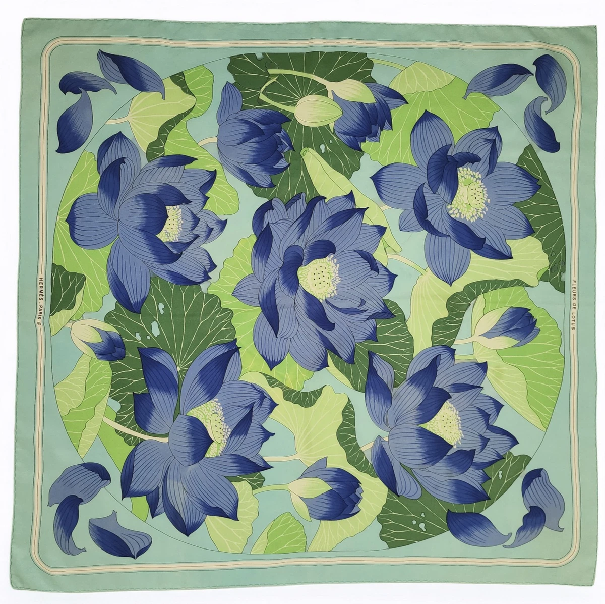 Hermes Fleurs De Lotus Scarf for sale | eBay