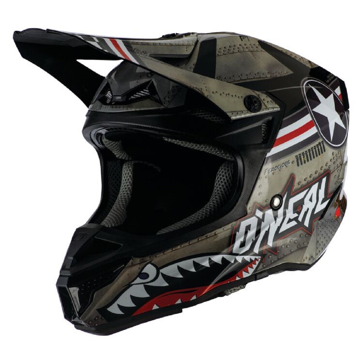 O'Neal 5 Series Off-Road MX Motocross Helmet Wingman Silver/White