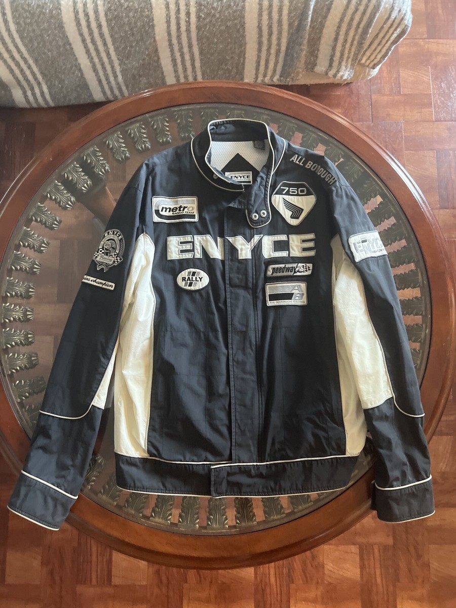 ENYCE VINTAGE 1990'S RACING JACKET BLACK PERFORMANCE SYSTEMS SIZE